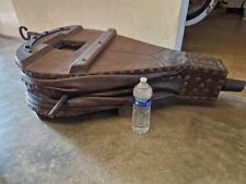 Important soufflet de forge 138cm cheminée château XIXème pouvant former table