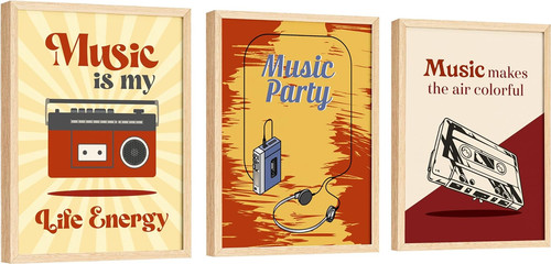Retro music wall - music,