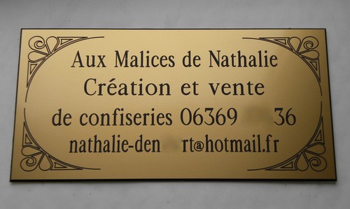 Plaque gravée boite lettres - plaque,