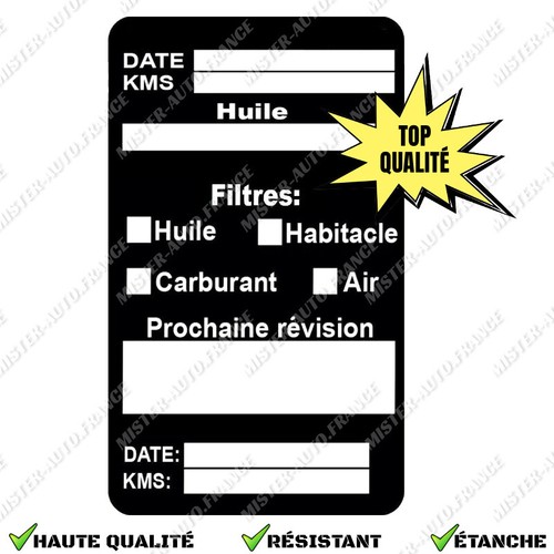 Autocollant étiquette vidange - autocollant,