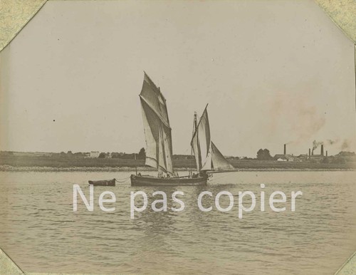 Nantes 1898 navire voile - 1898, à