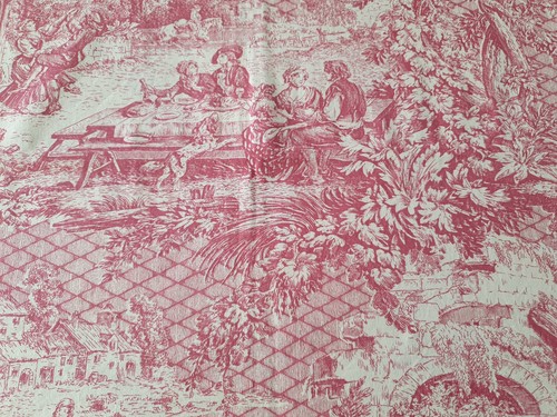 Coupon tissu toile jouy - toile,