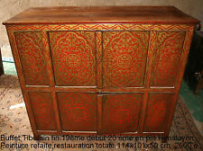 MAGNIFIQUE BUFFET POLYCHROME TIBETAIN 19 éme