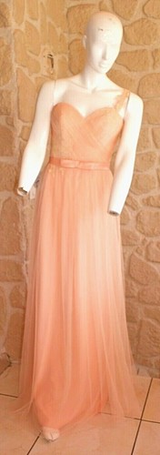 Robe cocktail pêche taille