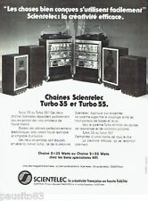 PUBLICITE ADVERTISING 126  1979   Scientelec  chaine hi-fi  Turbo 35 & 55