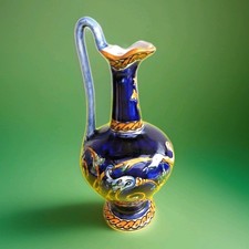 ancienne petite carafe en céramique gien décor italien 