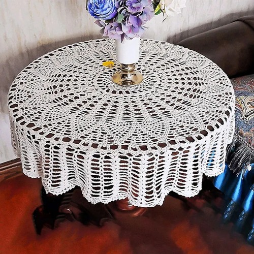 Nappe coton crochet dentelle