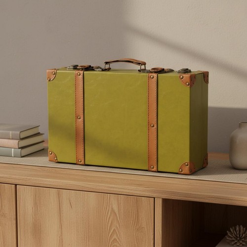 Boîte valise vintage loquets - vintage,