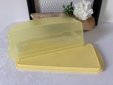 825⚜️ Boîte Rectangle Cloche Plateau à Fromage Tupperware Couleur Jaune