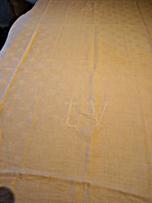 Nappe ancienne en lin damassé