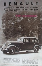 PUBLICITE VOITURE RENAULT MONAQUATRE 8 CV 1934 CAR  AD