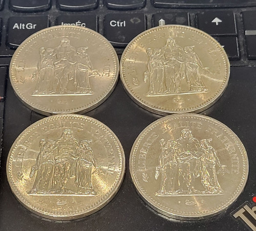 Lot pièces 50 francs - de,