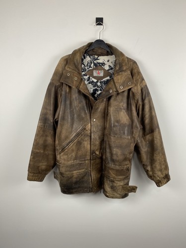 Veste vintage cuir aquila - veste,