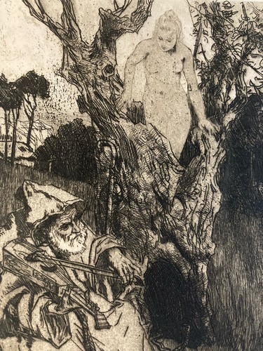 Belle gravure aquatint art - gravure,