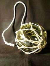 FLOTTEUR BOUEE PECHE verre soufflé Art Populaire Marine Float Buoy Glass Fishing