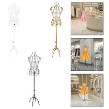 Mannequin en fil de fer avec base à quatre pieds, torse et corps pour