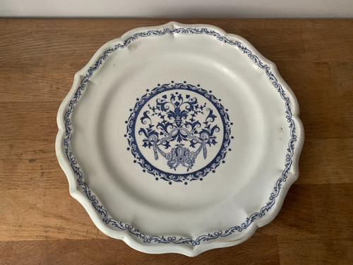 Ancienne assiette gien - assiette, bords