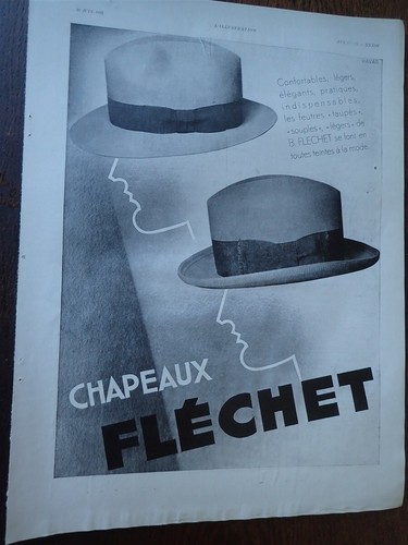 Chapeau flechet publicité - chapeau,