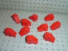 10 x brique pour toit LEGO Red slope bricks ref 3040b / Set 7419 4564 6349 7938 