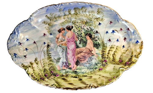 Plat décoratif porcelaine - plat,