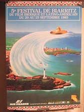 AFFICHE  CINEMA FESTIVAL BIARRITZ CASTIGLIONI