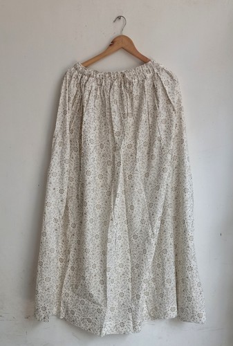 Jupe floral blanc - floral, or