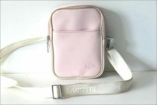 LACOSTE Sacoche Toile Enduite Rose Pale  BE
