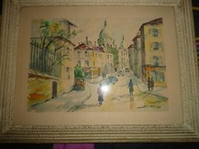 Aquarelle MONTMARTRE rue
