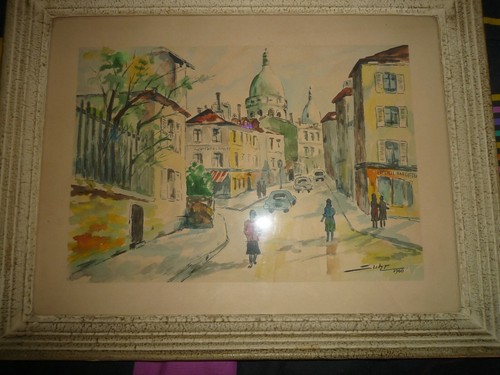 Aquarelle montmartre rue - aquarelle,