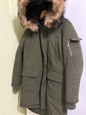 Doudoune Parka Homme Kaki Avec Fourrure