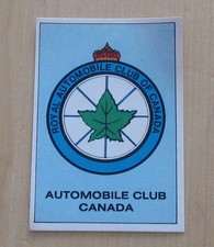 1973 ROYAL AUTOMOBILE  CLUB  OF CANADA  ECUSSON AMERICAIN MUNICH VIGNETTE  NEUVE