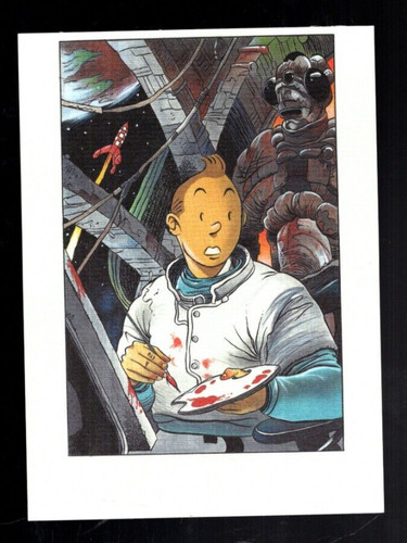 Tintin carte postale - tintin., postale.