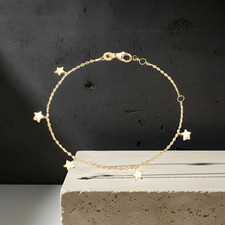 Bracelet femme étoile or 18