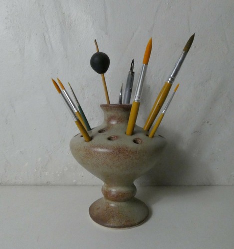 Vase grès pique - grès, fleurs