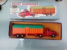 Dinky supertoys 36 B tracteur willeme semi remorque bache boite + cale ancien
