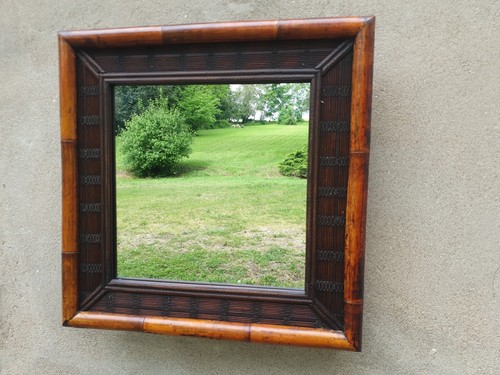 Superbe miroir mural bambou - mural,,