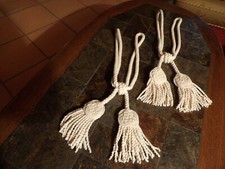 Anciennes Embrasses en coton macramé,cordon,passementerie,ameublement,rideau