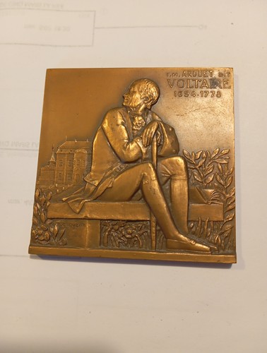Médaille plaque voltaire par - plaque,