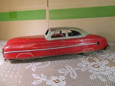 510Y Vintage 1955 Memo 306 France Voiture Tôle Lithographie Rouge L 29.7 cm