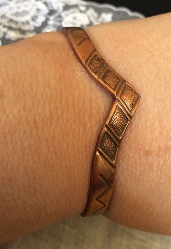 Unique copper cuff - 3",