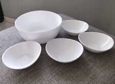 ENSEMBLE SALADIER ET COUPELLES BORMIOLI ROCCO EN VERRE TREMPE OPALE