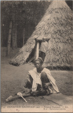 Zoo humain, Exposition coloniale de 1907, forgeron du Soudan  Carte postale - Zo
