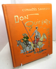 CERVANTES DON QUICHOTTE DE LA MANCHE 1930 Illustré Couleurs MORIN CARTONNAGE