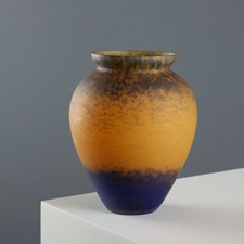 Vase Vintage Verre Style de Frères Muller France Années 1930 Décoratif