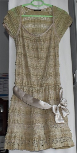 Robe dentelle beige foncé - , de