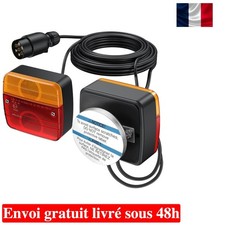 E-Marqué Justech Feu Arrière pour Remorque - 2pcs avec Installation Facile