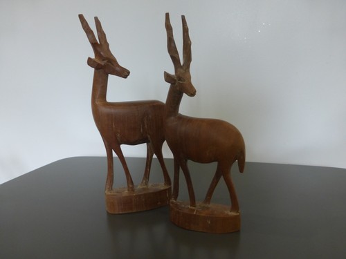Couple gazelles bois - couple, en