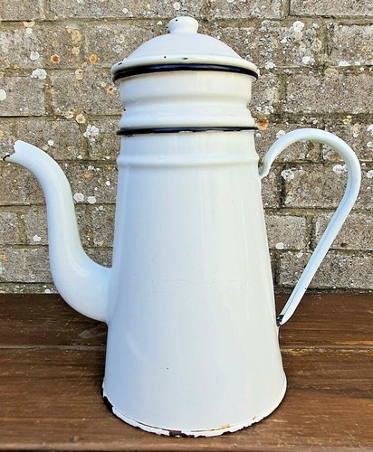 Ancienne cafetière émaillée - ancienne,
