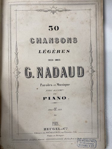 Chansons légères g - 30, –