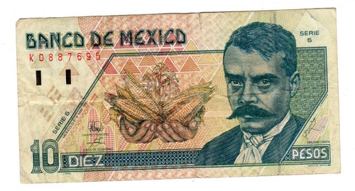 Mexique mexico billet pesos - mexico, 10